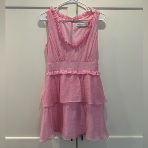 Amanda Uprichard Ruffled Pink Mini Dress